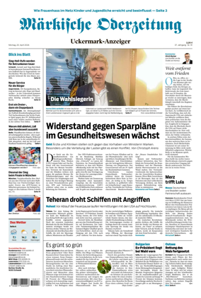 Cover of Markische Oderzeitung Uckermarkanzeiger