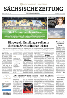 Cover of Sachsische Zeitung (Gorlitz & Niesky)