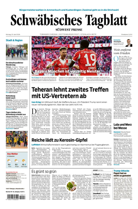Cover of Schwabisches Tagblatt - Tubinger Chronik