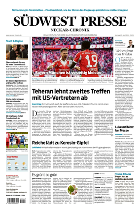 Cover of SUDWEST PRESSE - Neckar-Chronik