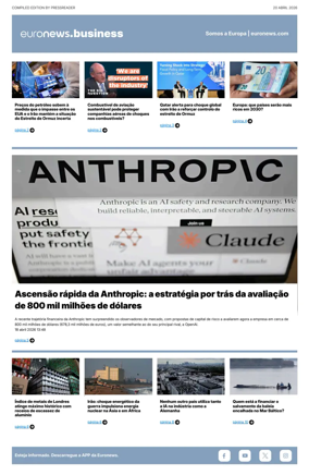 Cover of Euronews Business (Portuguese)