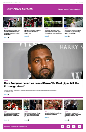 Cover of Euronews Culture and Sport Compiled Edition