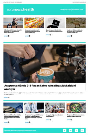 Cover of Euronews Health (Turkish) Compiled Edition