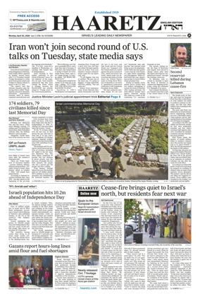 Cover of Haaretz english edition