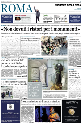 Cover of Corriere della Sera (Roma)