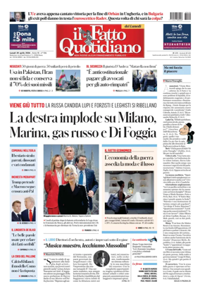 Cover of Il Fatto Quotidiano
