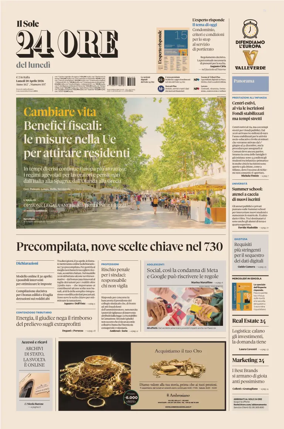 Cover of Il Sole 24 Ore