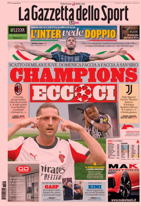 Cover of La Gazzetta dello Sport