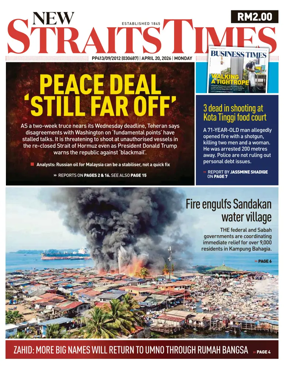 Cover of New Straits Times
