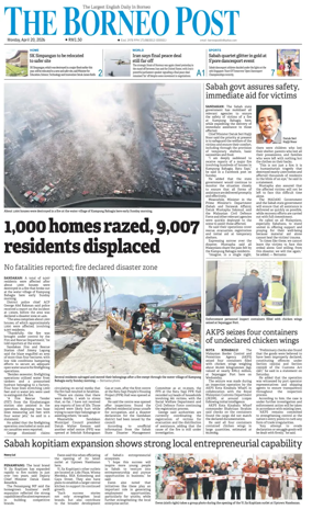 Cover of The Borneo Post (Sabah)