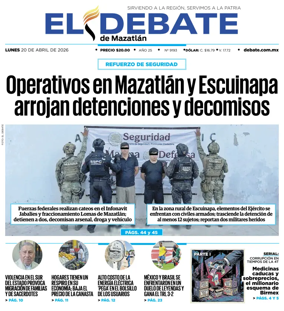 Cover of El Debate de Mazatlan