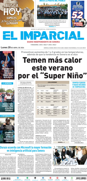 Cover of El Imparcial