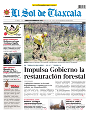 Cover of El Sol de Tlaxcala