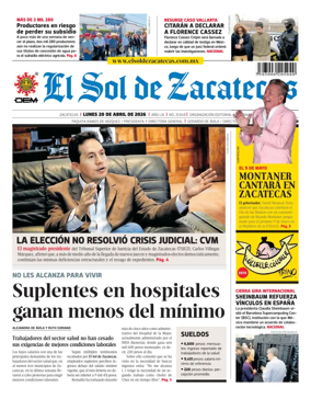 Cover of El Sol de Zacatecas