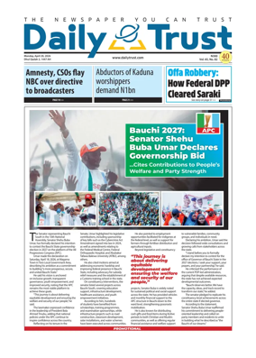 Cover of Daily Trust