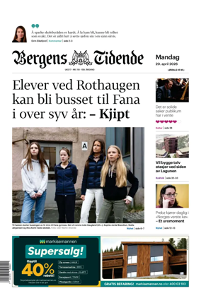 Cover of Bergens Tidende