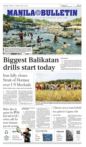 Cover of Manila Bulletin