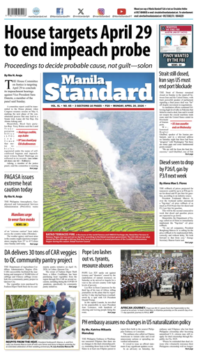 Cover of Manila Standard