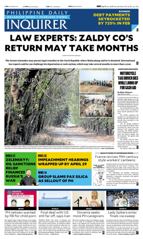 Cover of Philippine Daily Inquirer