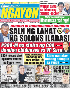 Cover of Pilipino Star Ngayon