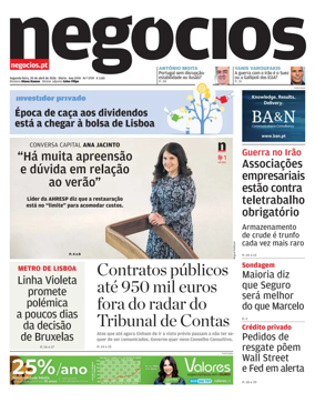 Cover of Jornal de Negocios