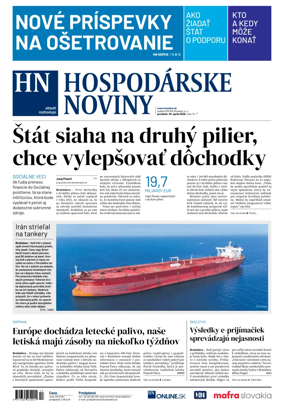 Cover of Hospodarske noviny
