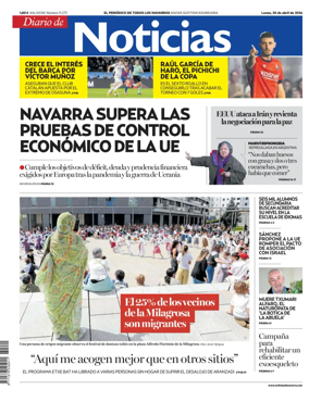 Cover of Diario de Noticias (Spain)