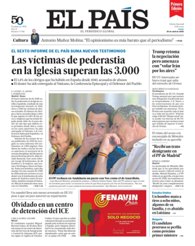 Cover of EL PAIS primera edicion