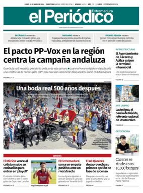 Cover of El Periodico Extremadura