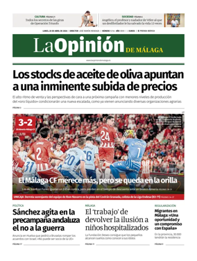 Cover of La Opinion de Malaga