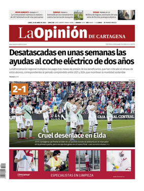 Cover of La Opinion de Murcia (Cartagena)