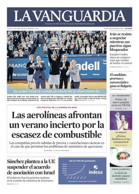 Cover of La Vanguardia