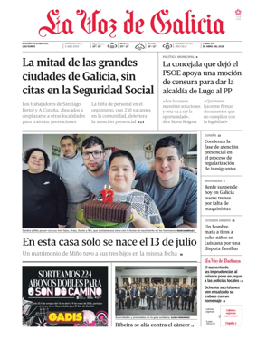 Cover of La Voz de Galicia (Barbanza)