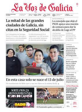 Cover of La Voz de Galicia (Deza)