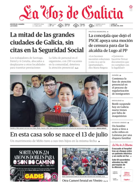 Cover of La Voz de Galicia (Viveiro)