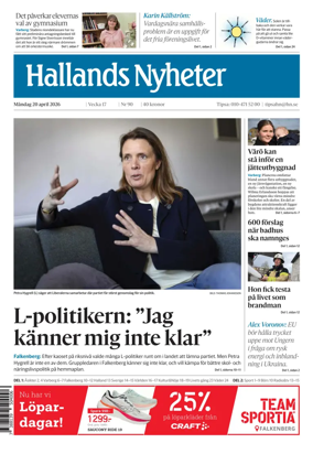 Cover of Hallands Nyheter