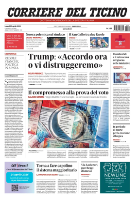 Cover of Corriere del Ticino
