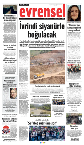 Cover of Evrensel Gazetesi