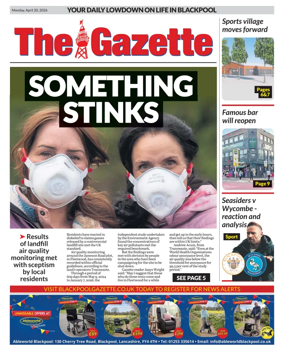 Cover of Blackpool Gazette