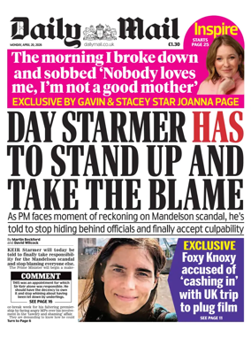 Cover of Daily Mail Print Optimized