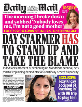 Cover of Daily Mail