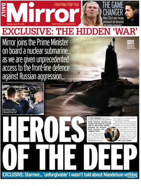 Cover of Daily Mirror (Northern Ireland)