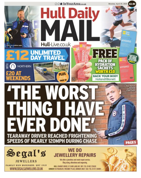 Cover of Hull Daily Mail