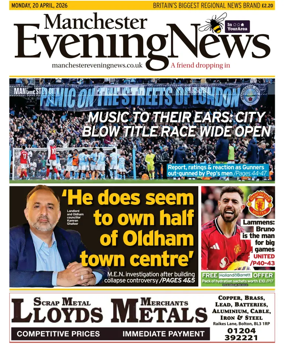 Cover of Manchester Evening News