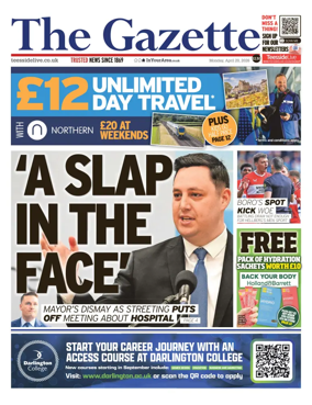 Cover of Teesside Evening Gazette