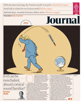 Cover of The Guardian e-paper Journal