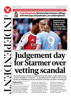 Cover of The Independent