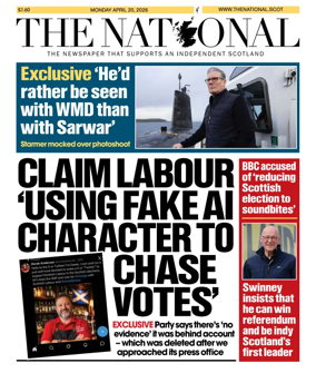 Cover of The National (Scotland)