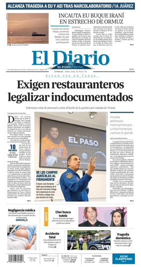 Cover of El Diario de El Paso
