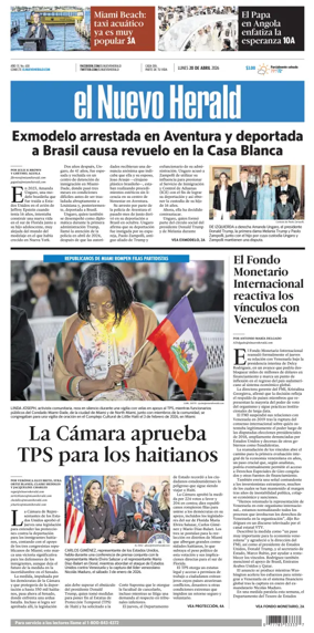 Cover of El Nuevo Herald